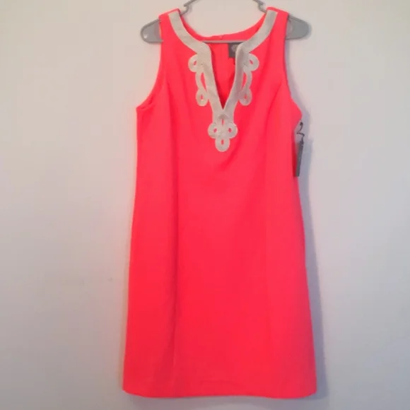 Vince Camuto | Dresses | Vince Camuto Hot Pink Mini With Applique | Poshmark